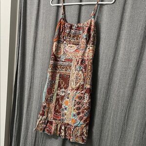 Xhilaration Multicolor Patchwork Midi Dress